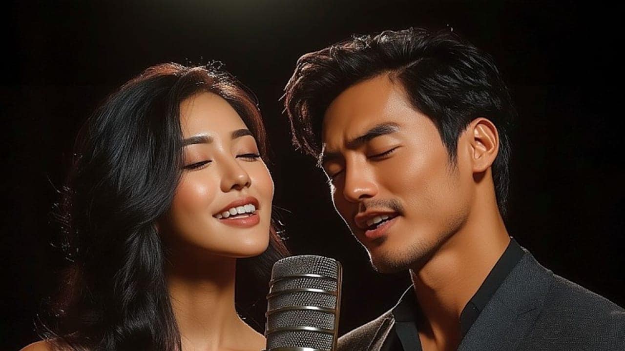 Duet Hati Vol. 1 cover artwork — two singers sharing a microphone